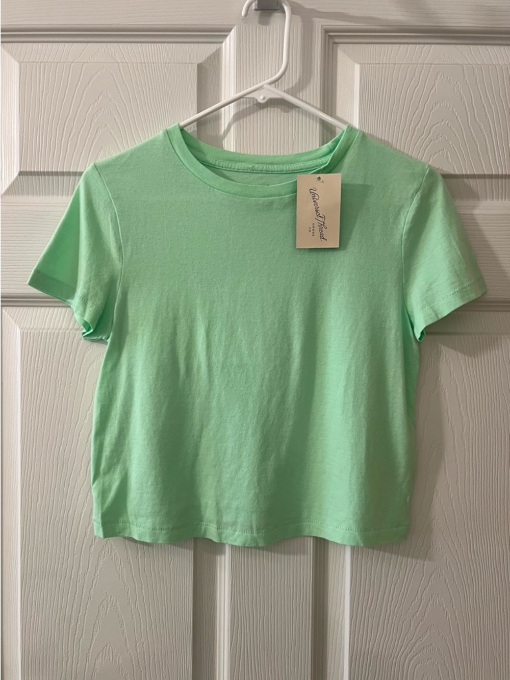 Set of (2) Short Sleeve Tees Mint Green & Butter Yellow NWT - Picture 3 of 4